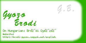 gyozo brodi business card