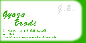 gyozo brodi business card